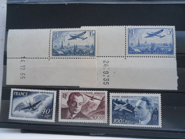 Image 3 of France 1936/1977 - Nice lot of old and semi modern airmail stamps including the 1954 Prototype seri