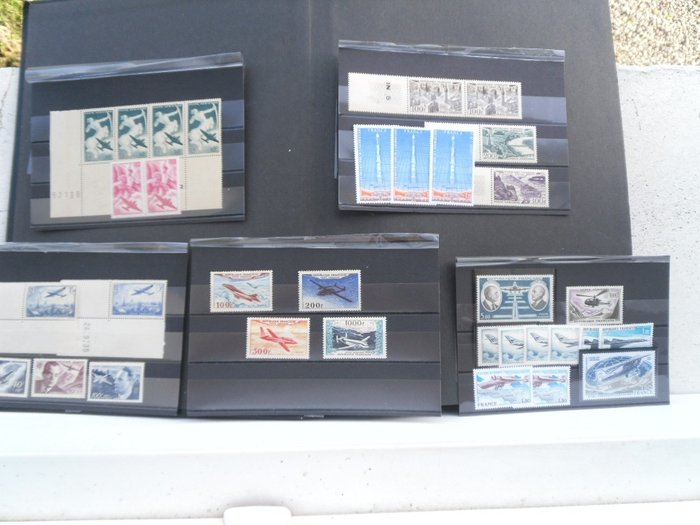 Preview of the first image of France 1936/1977 - Nice lot of old and semi modern airmail stamps including the 1954 Prototype seri.