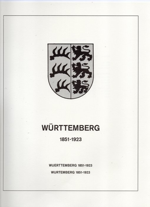 Preview of the first image of Württemberg 1851/1920 - Collection of stamps on Lindner sheets.
