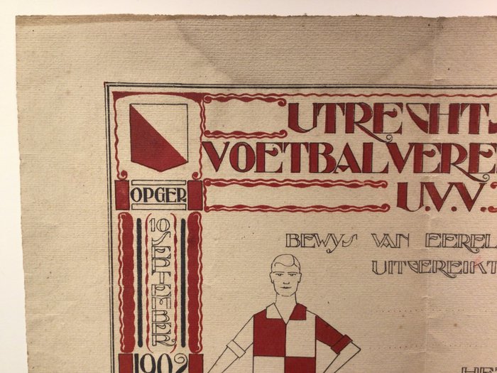 Image 3 of monogram PK - Utrecht Football Voetbal diploma - Print (1)