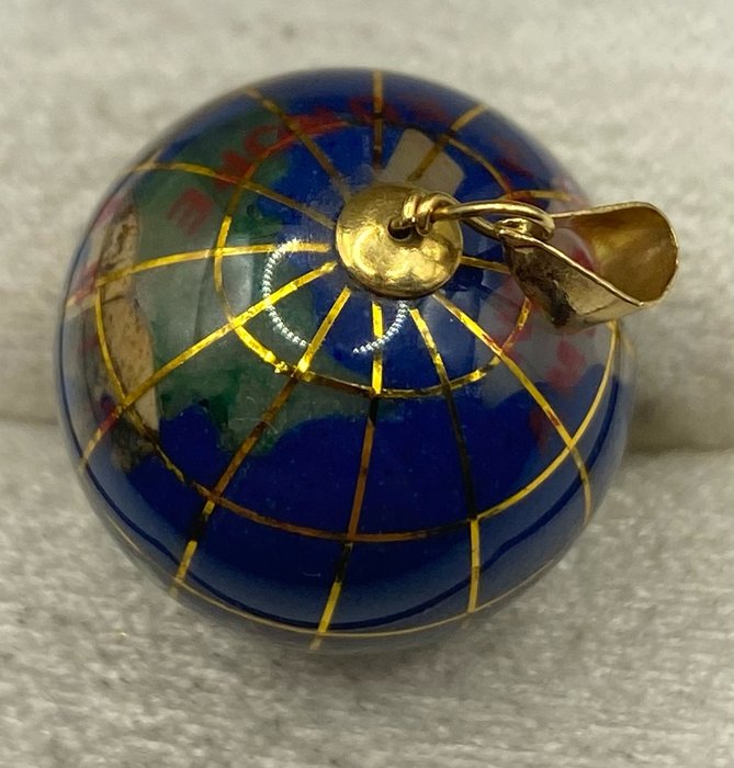 Preview of the first image of NO RESERVE PRICE - 18 kt. Yellow gold - Pendant - Lapis lazulis.