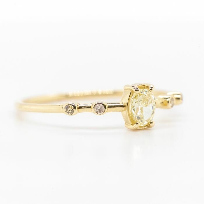 Image 2 of No reserve price - 0.34 tcw - 14 kt. Yellow gold - Ring Diamond