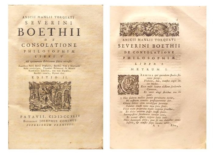 Preview of the first image of Severinus Boethius - De Consolatione Philosophiae Libri V - 1744.