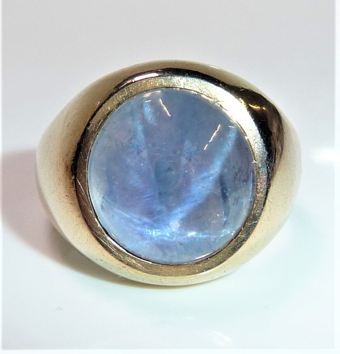 Image 2 of 14 kt. Yellow gold - Ring - 9.00 ct Star Sapphire