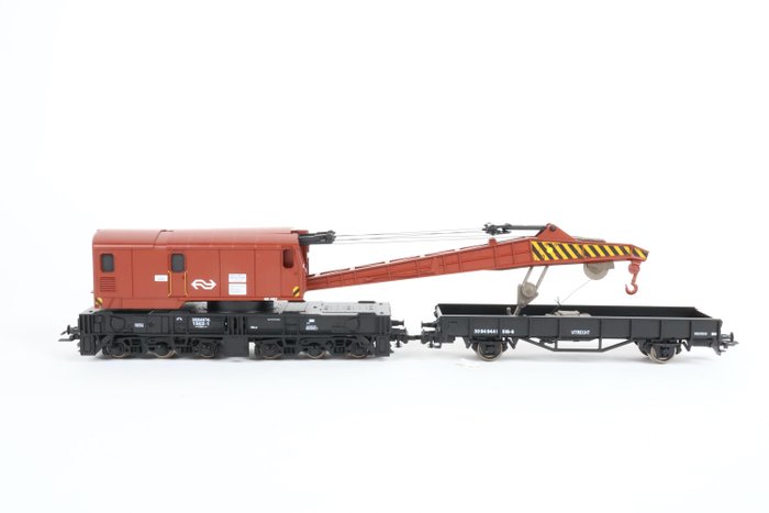 Preview of the first image of Roco H0 - 46801 - Freight wagon set - Digitally controllable accident crane - NS.