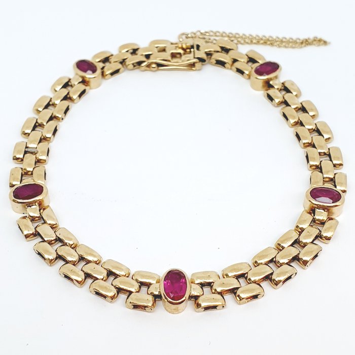 Image 2 of 18 kt. Yellow gold - Bracelet Ruby