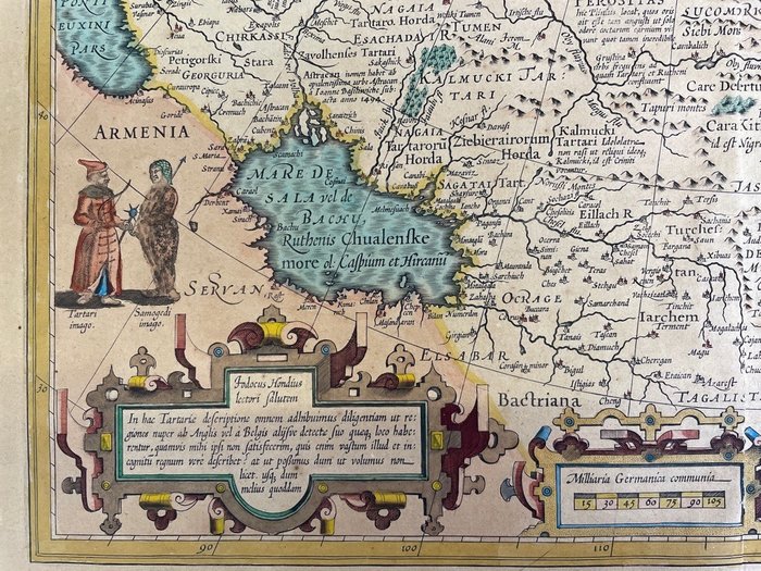 Image 2 of Russia, Sibirien, Russland, Zentralasien, Korea, Atlantik, China; Jodocus Hondius - Tartaria - 1601