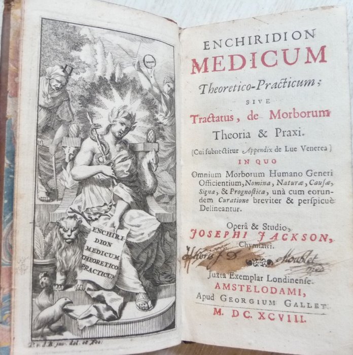 Preview of the first image of Joseph Jackson - Enchiridion medicum theoretico practicum - 1698.