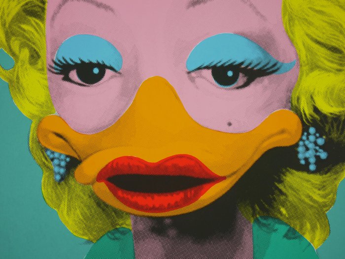 Image 2 of Die Ducks 4/14 - „Dandy Borehole – Marta Mortenson, türkis“ - 6-color screen printing - 60,5 x 60,5