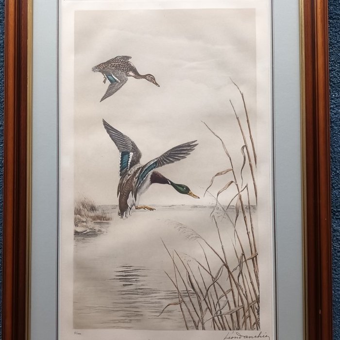 Image 3 of Leon Danchin (1887-1938) - L'envol des canards