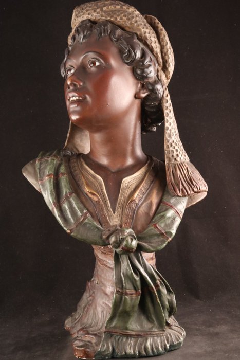 Image 3 of Orientalist bust with glass eyes
