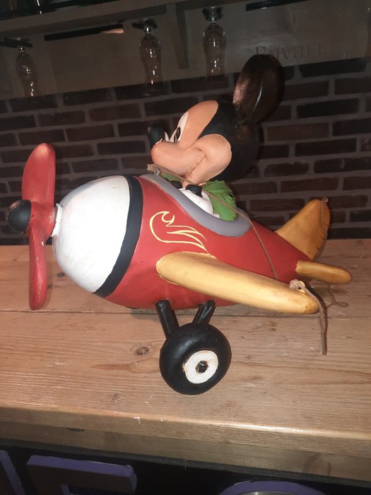 Image 3 of Mickey Mouse sitting in an airplane - 50 cm (1980s)