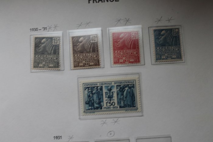 Image 2 of France - Two DAVO pages of semi-modern from 1930 to 1939, N°275 signed Calves