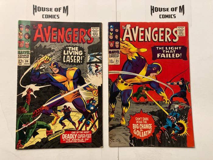 Preview of the first image of Avengers # 34 & 35 Silver Age Gems! "The Living Laser!" & "The Light That Failed!" - Captain Americ.