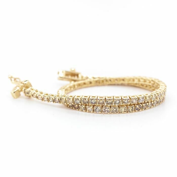 Image 3 of No reserve price - 1.83 tcw - 14 kt. Yellow gold - Bracelet Diamond