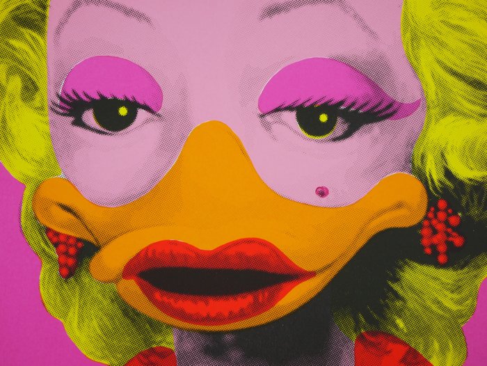 Image 2 of Die Ducks 2/28 - „Dandy Borehole – Marta Mortenson, pink“ - 6-color screen printing - 60,5 x 60,5 c