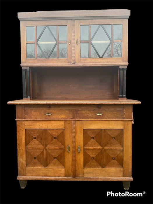 Preview of the first image of Art deco oak dresser - cabinet.