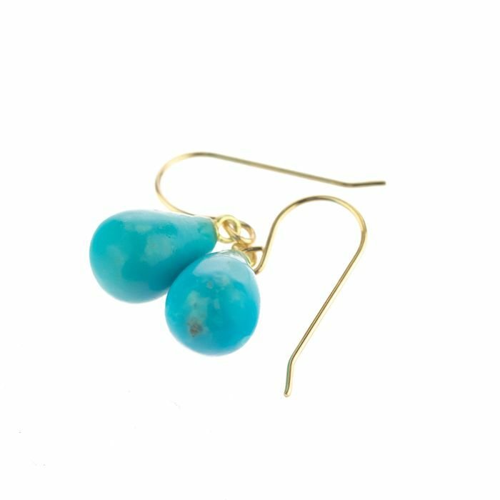Image 2 of Intini Jewels - 18 kt. Gold, Yellow gold - Earrings - 5.00 ct Turquoise