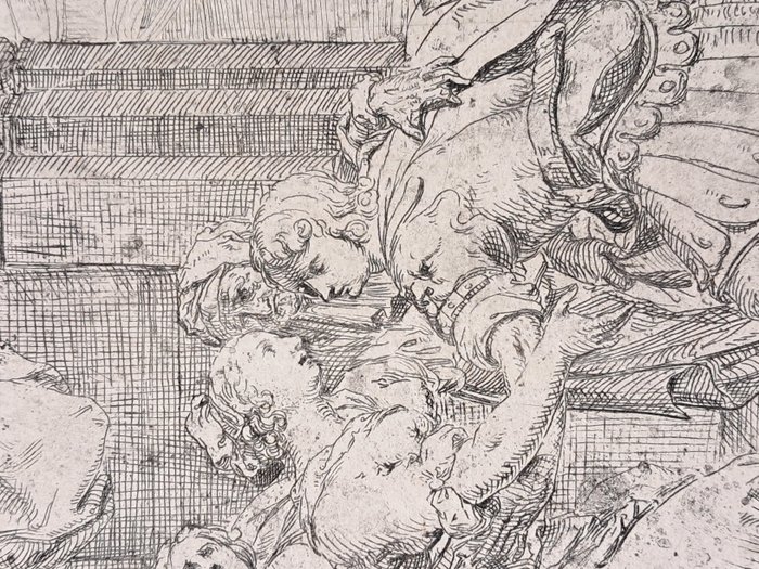 Image 3 of Jan Baptist Gaspars (1620-1691) - Una donna drappeggiata che abbraccia un soldato (Cleopatra e Marc