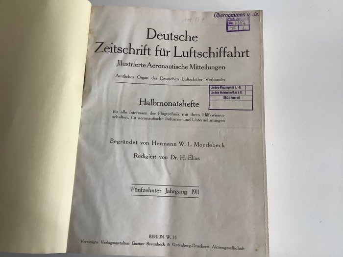 Preview of the first image of Dr.H.Elias - Deutsche Zeitschrift für Luftschiffahrt, Illustrierte Aeronautische Mitteilungen - 191.