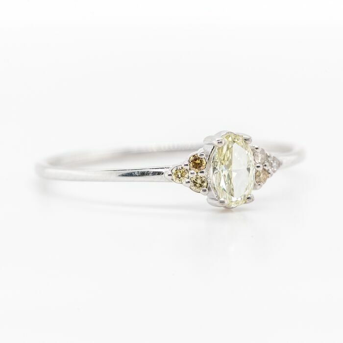 Image 2 of No Reserve Price - 0.36 tcw - 14 kt. White gold - Ring Diamond