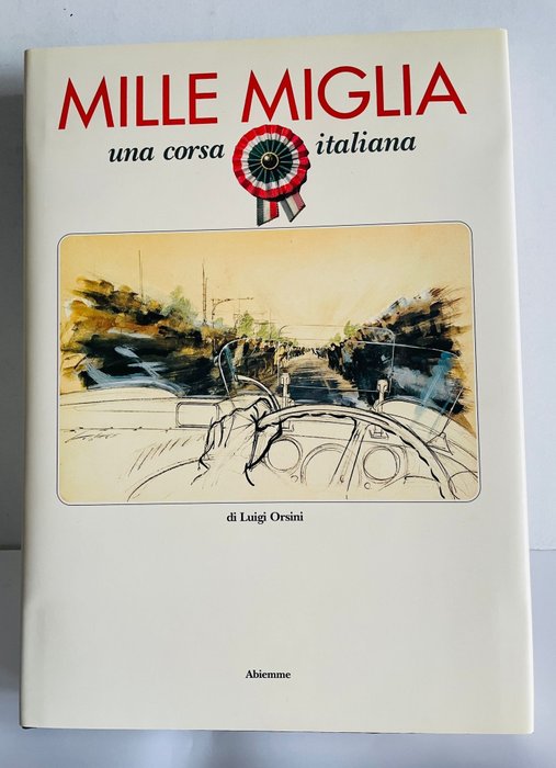 Preview of the first image of Books - "Mille Miglia - Una corsa italiana" con scatola in cartone - Abiemme - 1980-1990.