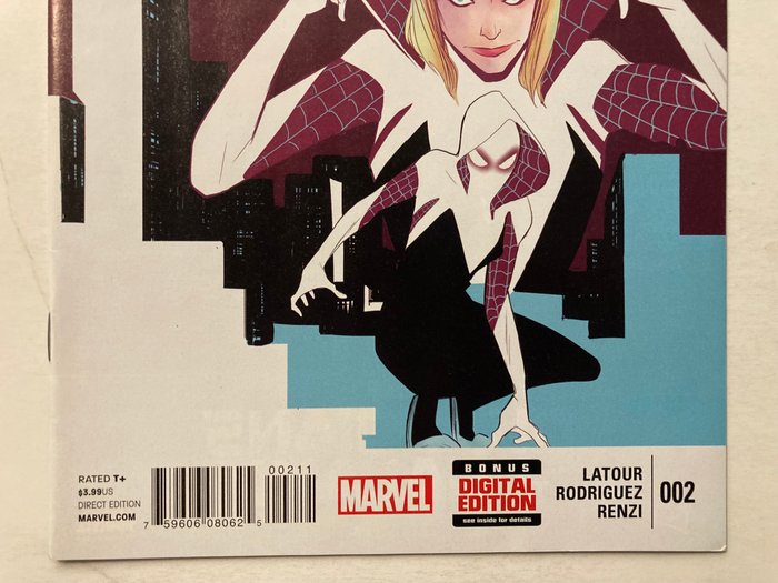 Image 3 of Edge of Spider-Verse # 2 - 1st appearance Spider-Gwen. Very High Grade - Stapled - First edition -