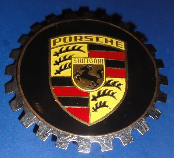 Preview of the first image of Emblem/mascot/badge - Porsche Radiateur Badge - Badge - 1950-1960.