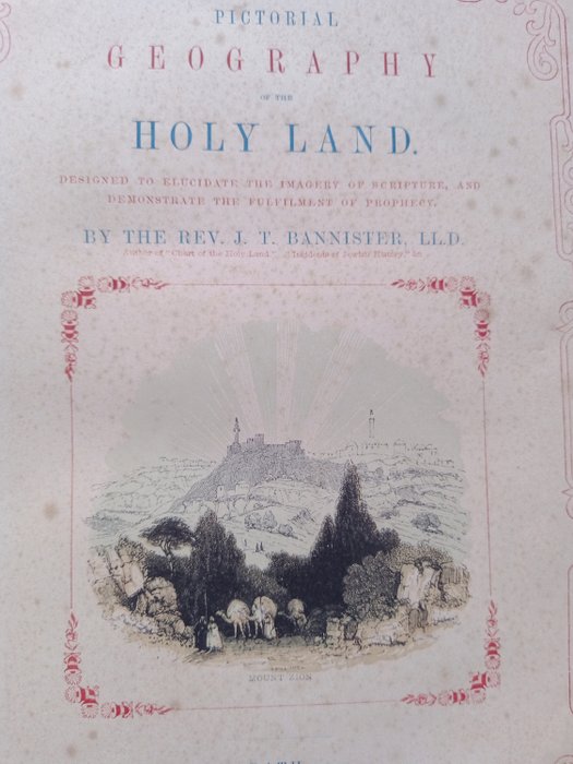 Image 2 of J. T. Bannister - Pictorial geography of the Holy Land - 1850