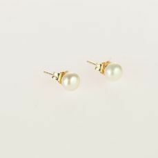 Image 2 of Intini Jewels - 14 kt. Gold, Yellow gold - Earrings - 4.00 ct Freshwater Pearl