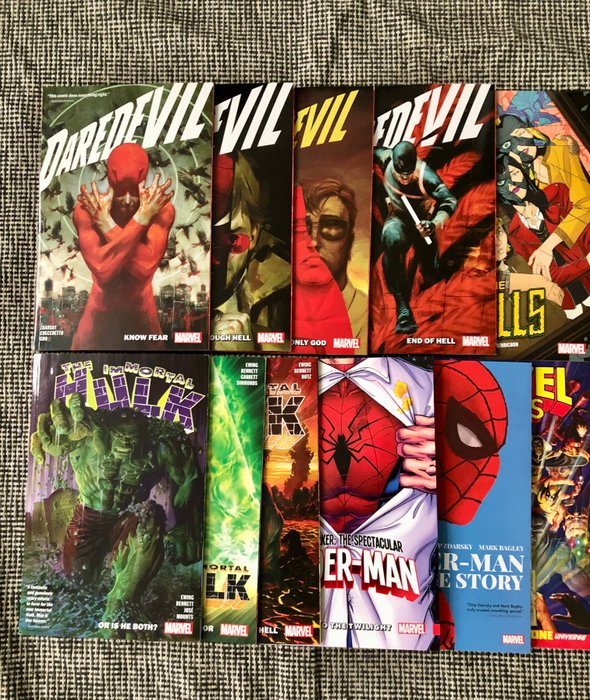 Preview of the first image of Daredevil, Hulk, Spectacular Spider-Man - lot of 11 TPBs - Trade Paperback - (2017/2020).