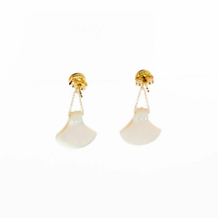 Image 3 of Intini Jewels - 18 kt. Gold, Yellow gold - Earrings - 4.00 ct Tourmaline - Mother of Pearl