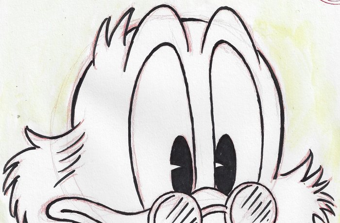 Image 2 of Scrooge McDuck - Just thinking - Signed Original Drawing by Millet