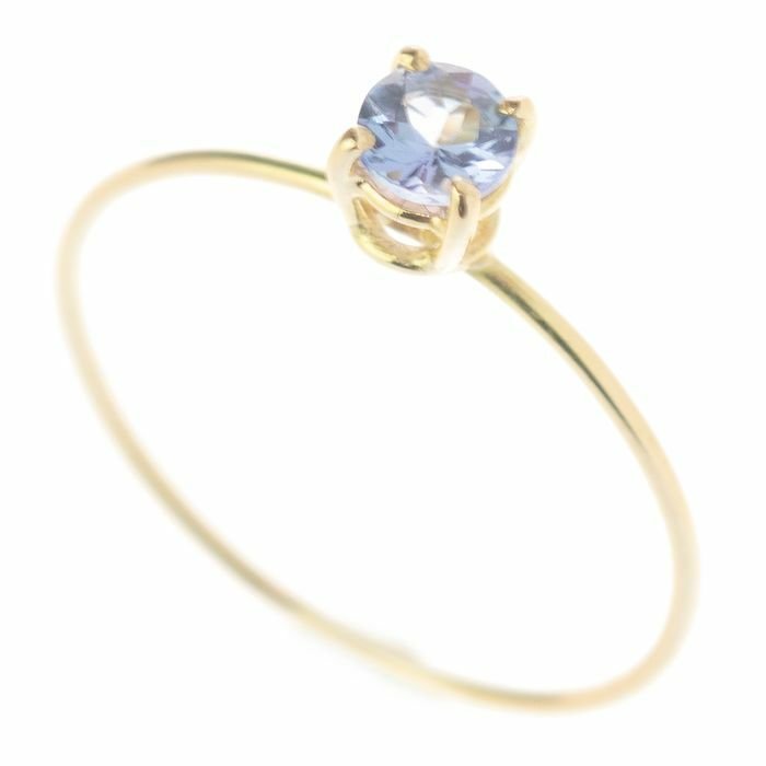 Preview of the first image of Intini Jewels - 18 kt. Gold, Yellow gold - Ring - 0.27 ct Tanzanite.
