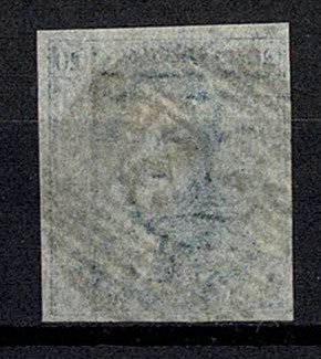 Image 3 of Belgium 1850 - Medallion 20c blue deluxe cancellation contest P 73 Liège - COB 4