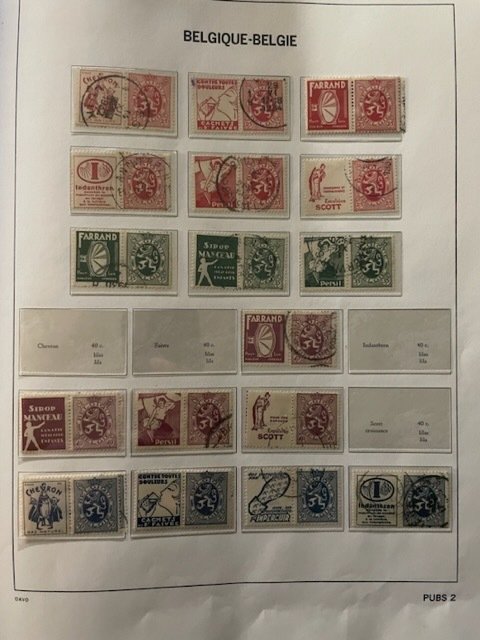 Image 2 of Belgium 1849/1980 - Large collection in 6 books, Back off the book - PU, LP, SP, Letters etc...