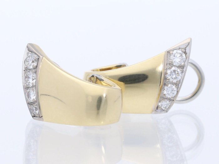 Image 3 of 18 kt. Yellow gold - Earrings - 0.40 ct Diamond