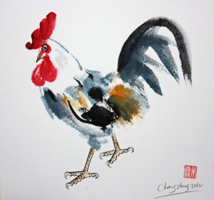 Preview of the first image of Changzheng Zhu (1968) - Le coq.