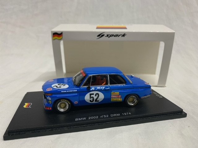 Preview of the first image of Spark - 1:43 - BMW 2002 No. 52 DRM 1974 - Driver: W.May - Limited 500 pcs..
