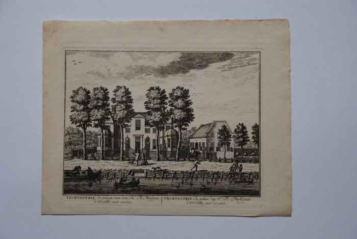 Image 2 of Anoniem (18e eeuw) - Vechtestein, de plaets van den Hr. Fr: Philippe d'Orville; van vooren