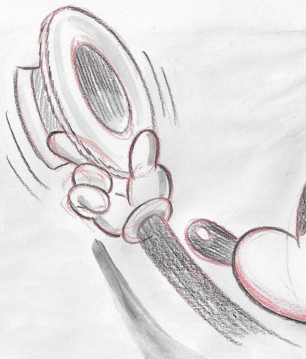 Image 3 of Mickey Mickey Mouse - Waving - Original Signed Sketch Drawing by Millet