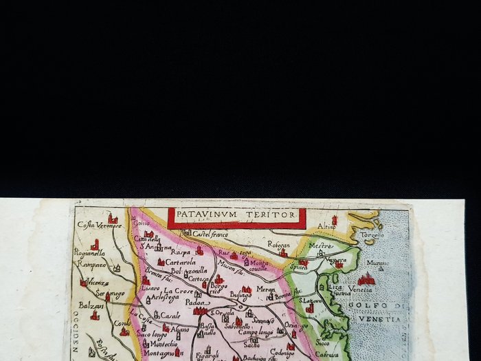 Image 3 of Italy, Veneto, Padova, Venezia, Chioggia; Giovanni Botero / Abraham Ortelius - Patavinum Teritor /