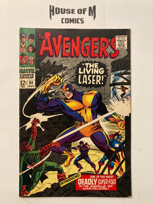Image 2 of Avengers # 34 & 35 Silver Age Gems! "The Living Laser!" & "The Light That Failed!" - Captain Americ
