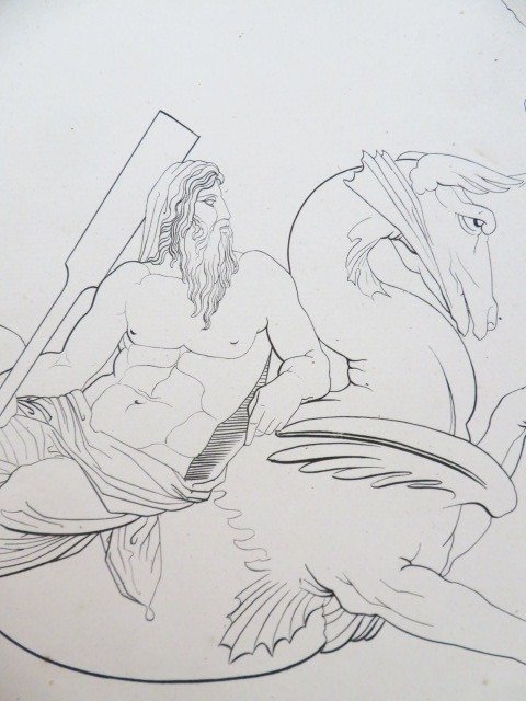 Preview of the first image of John Flaxman / Feillet et Laqueson - [130 gravures au trait : Odyssée, Iliade, Eschille, Hesiode] -.