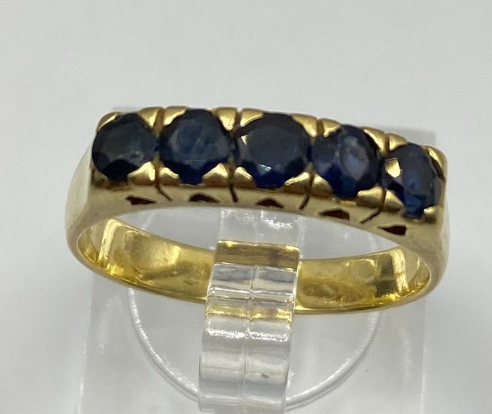Image 2 of NO RESERVE PRICE - 18 kt. Yellow gold - Ring - Sapphires