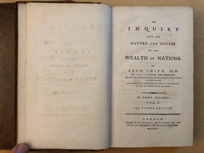 Preview of the first image of Adam Smith - An Inquiry Into The Nature And Causes Of The Wealth Of Nations - in 3V - Eighth Editio.