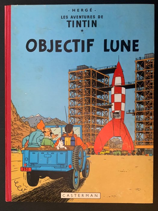 Image 2 of Tintin T16 - Objectif Lune (B29) - C - Avec dédicace de Hergé - Reprint - (1960)