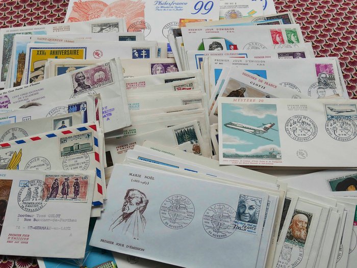 Preview of the first image of France - Bulk 275 first day covers between 1960 and 1980.