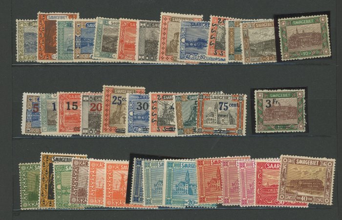 Image 3 of French Colony 1920 - Quote: over €4,000 - Saarland - Beautiful mint set including MNH, rare n°30, p