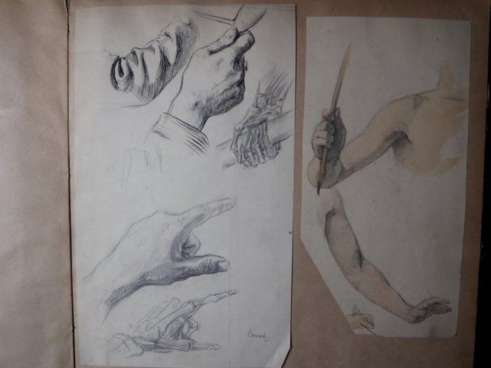 Image 2 of Ludwig Berwald (1865-1943) - Academic Hand Studies (13)
